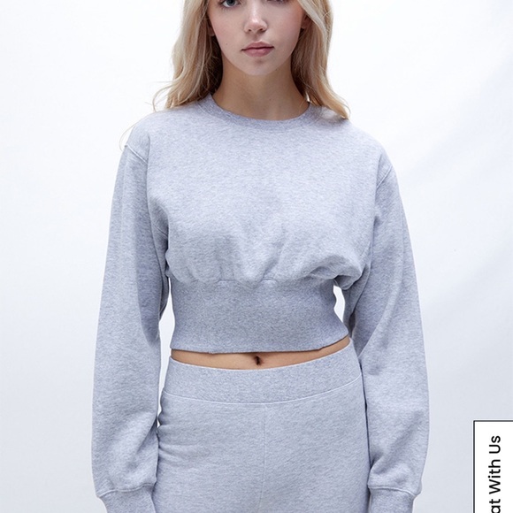 pacsun hopeful bustier crewneck crop - Picture 1 of 4